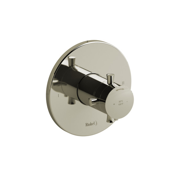 DISCONTINUED Edge 1/2" Therm & Pressure Balance Trim With 2 Functions - Polished Nickel | Model Number: TEDTM44+PN