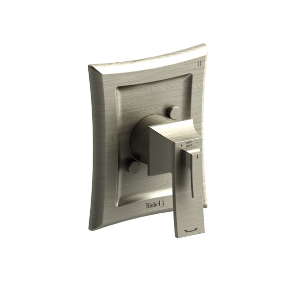 Eiffel™ 1/2" Therm & Pressure Balance Trim With 5 Functions - Brushed Nickel | Model Number: TEF45BN