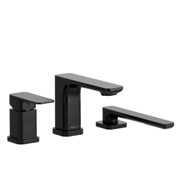 Equinox 3-Hole Deck Mount Tub Filler Trim  - Black | Model Number: TEQ16BK - Product Knockout