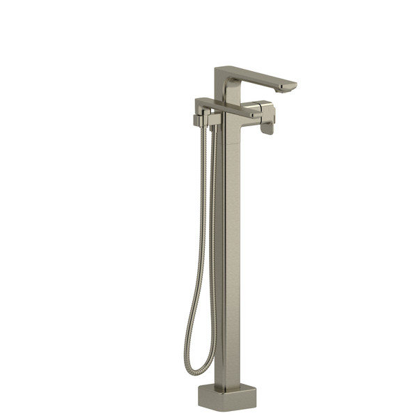 Equinox™ Thermostatic Single  Hole Floor Mount Tub Filler Trim - Brushed Nickel | Model Number: TEQ39BN