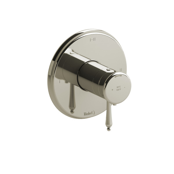 Classic 1/2 Inch Thermostatic and Pressure Balance Trim with up to 3 Functions  - Polished Nickel with Lever Handles | Model Number: TGN23PN - Product Knockout