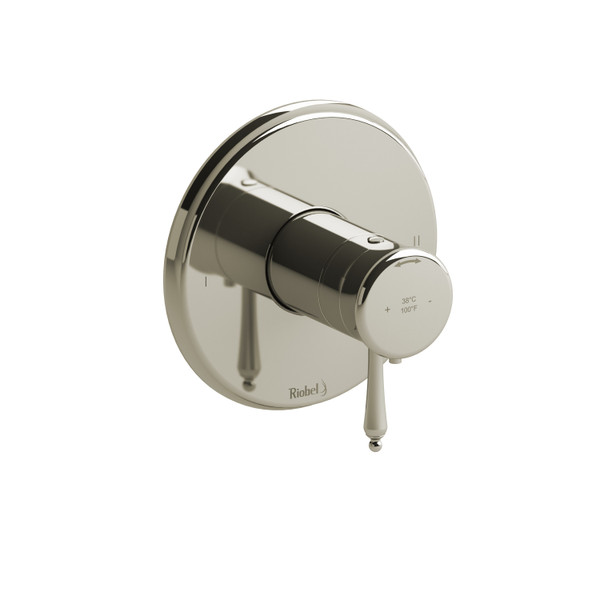 Classic 1/2 Inch Thermostatic and Pressure Balance Trim with up to 3 Functions  - Polished Nickel with Lever Handles | Model Number: TGN44PN - Product Knockout