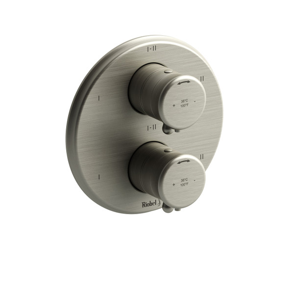 Classic 3/4 Inch Thermostatic and Pressure Balance Trim with up to 6 Functions  - Brushed Nickel with Lever Handles | Model Number: TGN46BN - Product Knockout