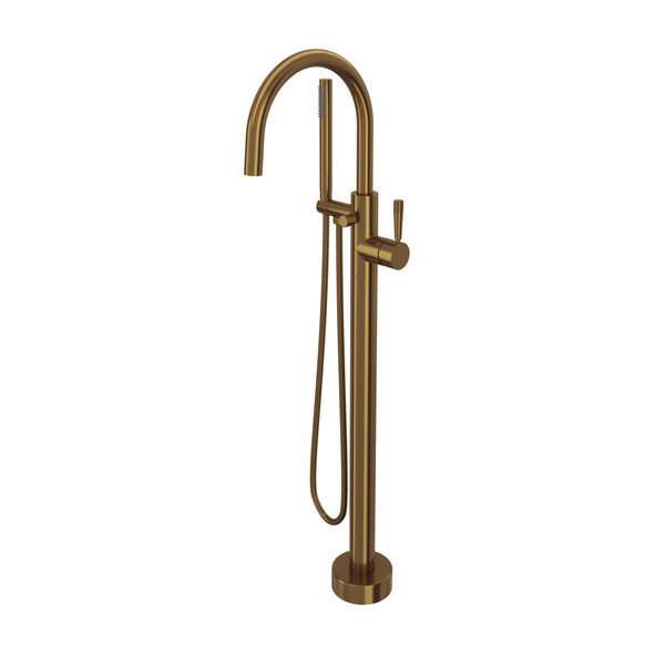 DISCONTINUED Graceline® Single Hole Floor Mount Tub Filler Trim - French Brass | Model Number: TMB06F1LMFB