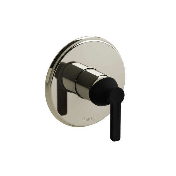DISCONTINUED Momenti™ 1/2" Pressure Balance Trim - Polished Nickel/Black | Model Number: TMMRD51JPNBK