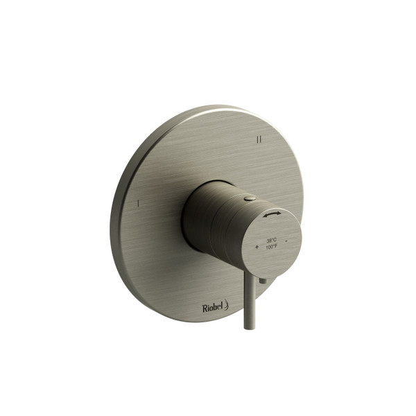 Garniture pour valve pression équilibrée et thermostatique ​​​​1/2" avec jusqu'à 5 fonctions Pallace - Nickel brossé avec poignées à levier  | Numéro de modèle: TPATM47BN - Produit épuisé