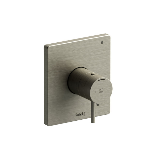 Pallace 1/2 Inch Thermostatic and Pressure Balance Trim with up to 5 Functions  - Brushed Nickel with Lever Handles | Model Number: TPATQ47BN - Product Knockout