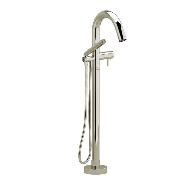 DISCONTINUED-Riu Single Hole Floor Mount Tub Filler Trim  - Polished Nickel | Model Number: TRU39PN