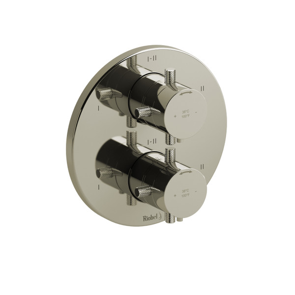 Riu™ 3/4" Therm & Pressure Balance Trim With 6 Functions - Polished Nickel | Model Number: TRUTM46+KNPN