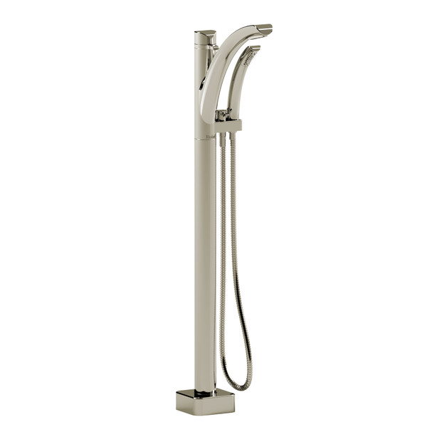 Salomé Single Hole Floor Mount Tub Filler Trim - Polished Nickel | Model Number: TSA37PN - Product Knockout
