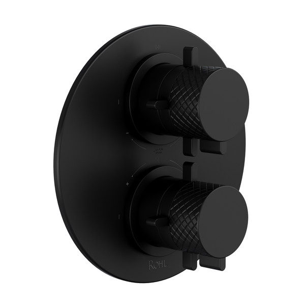 Tenerife™ 3/4" Therm & Pressure Balance Trim With 6 Functions - Matte Black | Model Number: TTE46W1LMMB