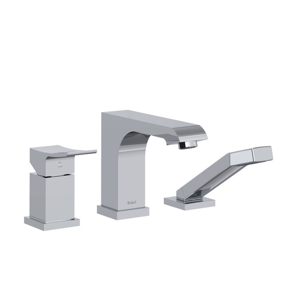 Zendo™ 3-Hole Pressure Balance Deck Mount Tub Filler Trim - Chrome | Model Number: TZO16C