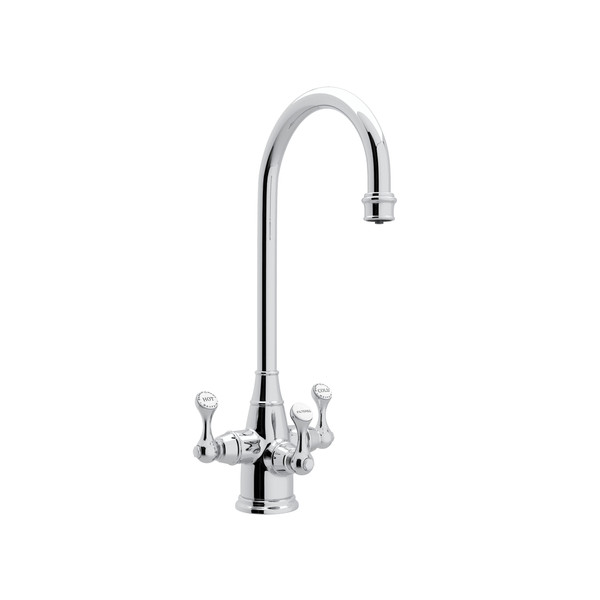 Georgian Era Filtration 3-Lever Bar and Food Prep Faucet - Polished Chrome with Metal Lever Handle | Model Number: U.1220LS-APC-2 - Product Knockout