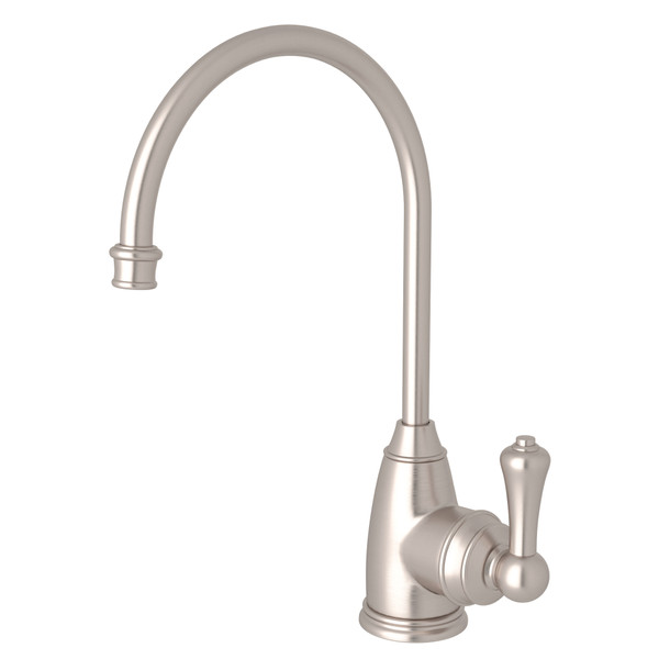 Georgian Era C-Spout Hot Water Faucet - Satin Nickel with Metal Lever Handle | Model Number: U.1307LS-STN-2 - Product Knockout