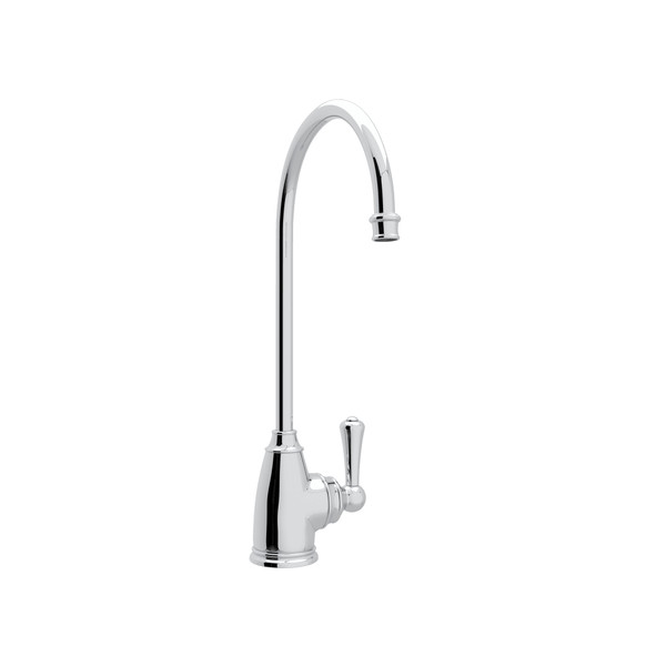 Georgian Era C-Spout Filter Faucet - Polished Chrome with Metal Lever Handle | Model Number: U.1625L-APC-2 - Product Knockout