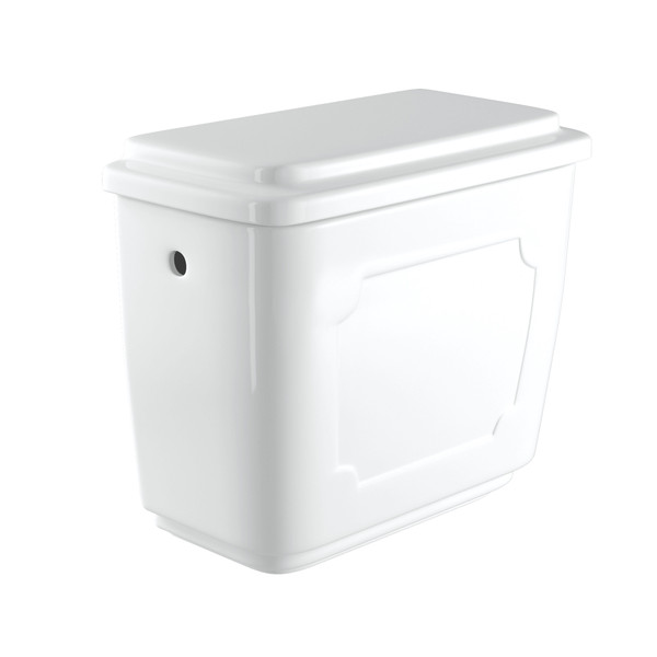 DISCONTINUED-Victorian Close Coupled Water Closet Tank Cistern Only With 1.28 GPF Flush Mechanism - White | Model Number: U.2887WH - Product Knockout