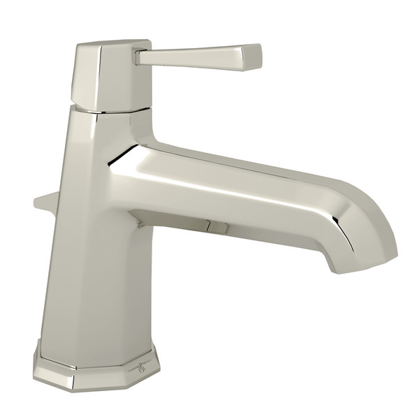 Robinet de salle de bain monotrou à levier simple  Deco - Nickel poli avec poignée à levier en métal  | Numéro de modèle: U.3135LS-PN-2 - Produit épuisé