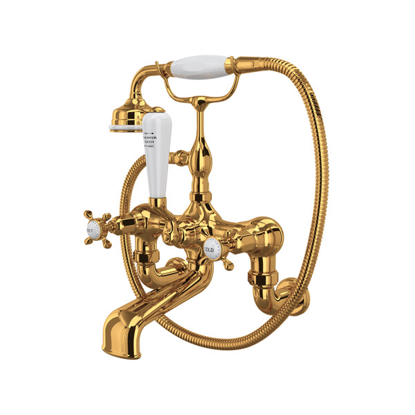 Traditional Exposed Wall Mount Tub Filler - English Gold | Model Number: U.3511X/1-EG