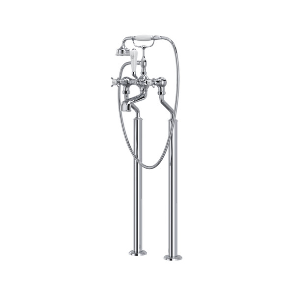 Traditional Floor Mount Tub Filler - Polished Chrome | Model Number: U.3521X/1-APC
