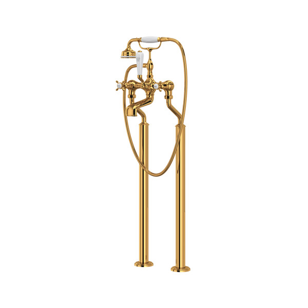 Traditional Floor Mount Tub Filler - English Gold | Model Number: U.3521X/1-EG