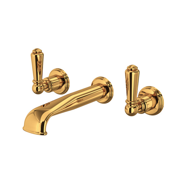 Edwardian™ Wall Mount Lavatory Faucet Trim With U-Spout - English Gold | Model Number: U.3560L-EG/TO-2