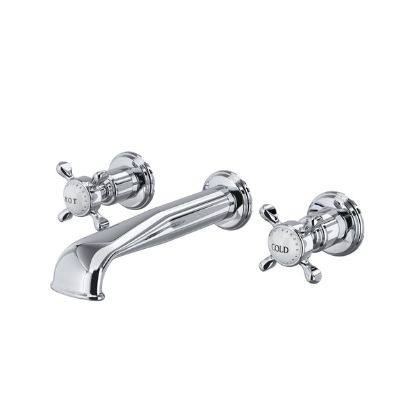 Edwardian™ Wall Mount Lavatory Faucet Trim With U-Spout - Polished Chrome | Model Number: U.3561X-APC/TO-2