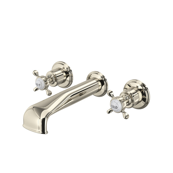 Edwardian™ Wall Mount Tub Filler Trim With U-Spout - Polished Nickel | Model Number: U.3581X-PN/TO