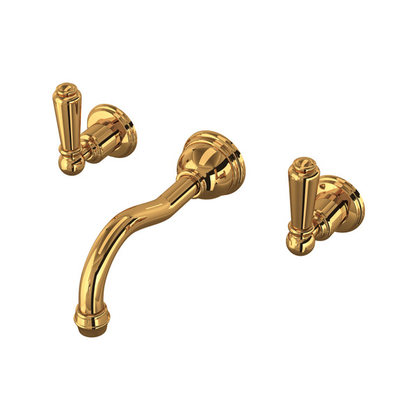 Edwardian™ Wall Mount Lavatory Faucet Trim With Column Spout - English Gold | Model Number: U.3790L-EG/TO-2