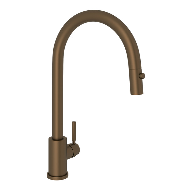 DISCONTINUED Holborn™ Pull-Down Kitchen Faucet With C-Spout - English Bronze | Model Number: U.4044EB-2