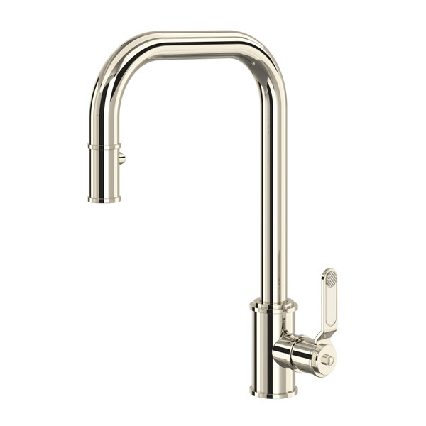 Armstrong Pull-Down Kitchen Faucet with U-Spout - Polished Nickel | Model Number: U.4546HT-PN-2 - Product Knockout