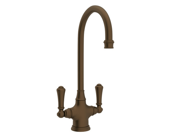 Georgian Era Single Hole Bar and Food Prep Faucet - English Bronze with Metal Lever Handle | Model Number: U.4711EB-2 - Product Knockout