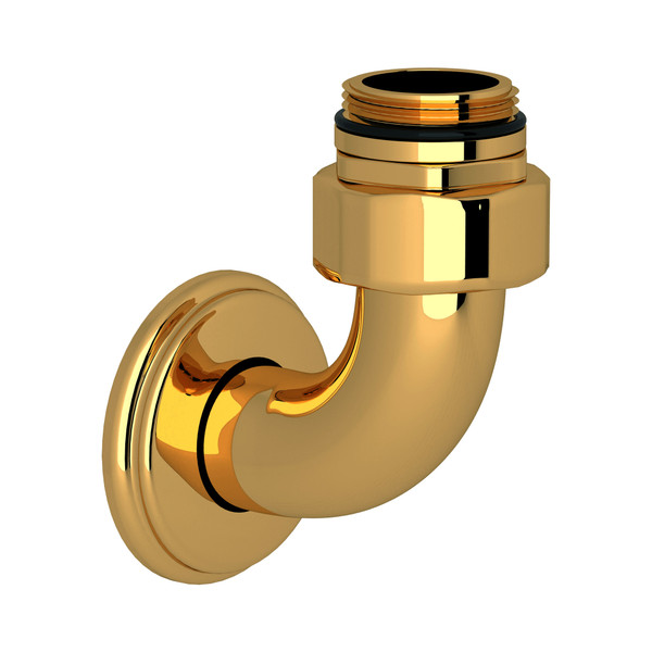 Bottom Return Elbow for Exposed Thermostatic Valves - Unlacquered Brass | Model Number: U.5398ULB - Product Knockout