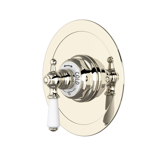Edwardian™ 3/4" Round Thermostatic Trim Without Volume Control - Polished Nickel | Model Number: U.5565L-PN/TO