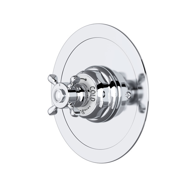 Edwardian™ 3/4" Round Thermostatic Trim Without Volume Control - Polished Chrome | Model Number: U.5566X-APC/TO