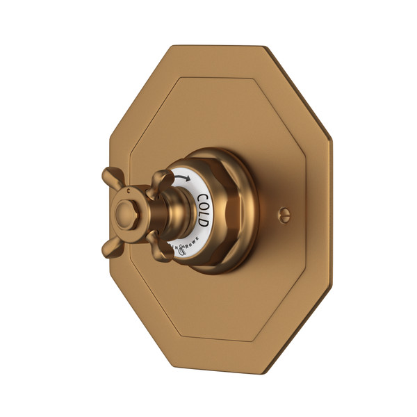 Edwardian™ 3/4" Octagonal Thermostatic Trim Without Volume Control - English Bronze | Model Number: U.5586X-EB/TO
