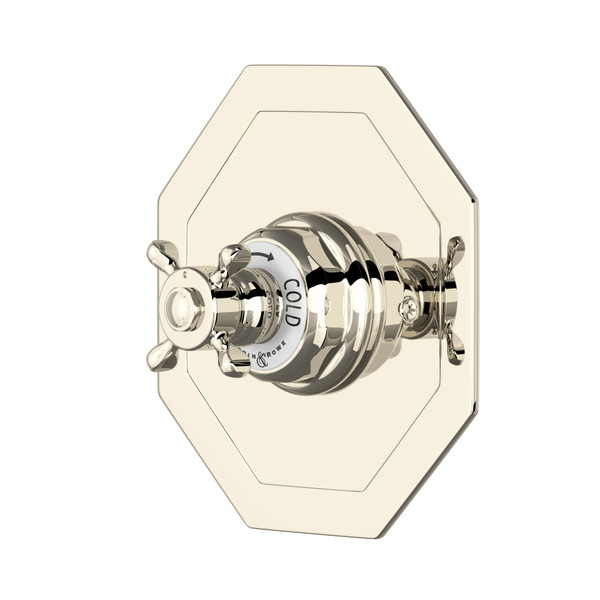 Edwardian™ 3/4" Octagonal Thermostatic Trim Without Volume Control - Polished Nickel | Model Number: U.5586X-PN/TO
