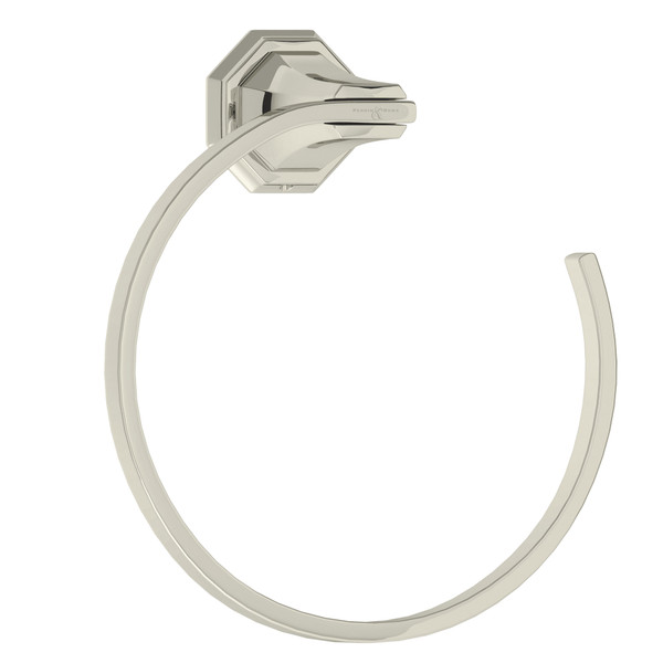 Deco Wall Mount Towel Ring - Polished Nickel | Model Number: U.6135PN - Product Knockout