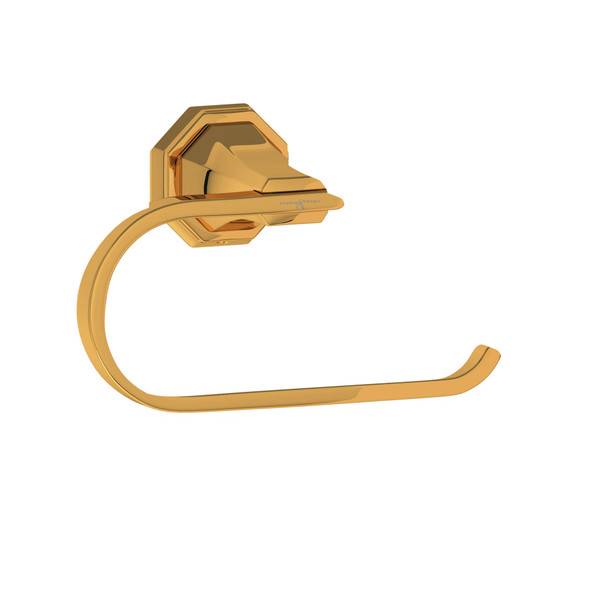 Deco Wall Mount Toilet Paper Holder - Unlacquered Brass | Model Number: U.6148ULB - Product Knockout