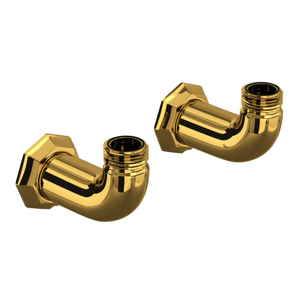 DISCONTINUED Deco™ Wall Unions - Unlacquered Brass | Model Number: U.6181ULB