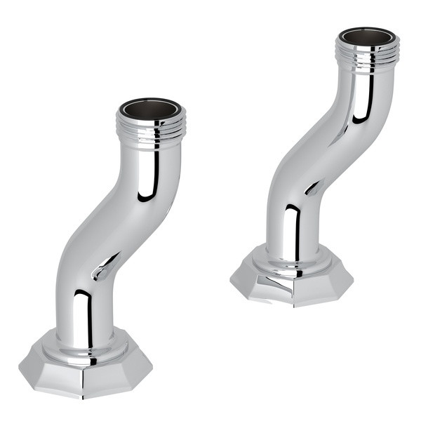 Deco Pair of Deck Pillar Unions - Polished Chrome | Model Number: U.6187APC - Product Knockout