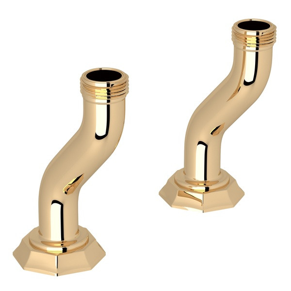 Deco Pair of Deck Pillar Unions - English Gold | Model Number: U.6187EG - Product Knockout