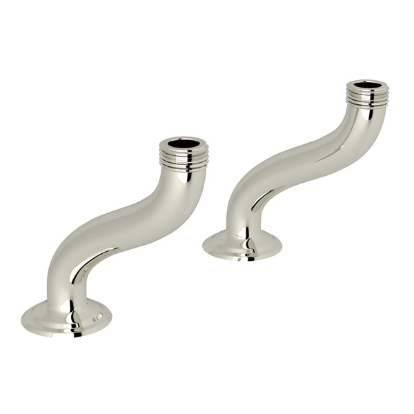 Pair of Extended Deck Pillar Unions - Polished Nickel | Model Number: U.6386PN - Product Knockout