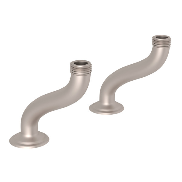 Pair of Extended Deck Pillar Unions - Satin Nickel | Model Number: U.6386STN - Product Knockout