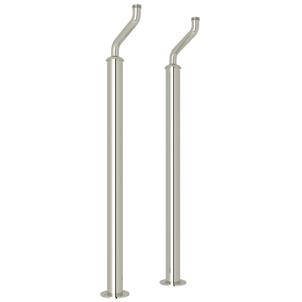 Pair of Floor Pillar Legs or Supply Unions - Polished Nickel | Model Number: U.6388PN - Product Knockout