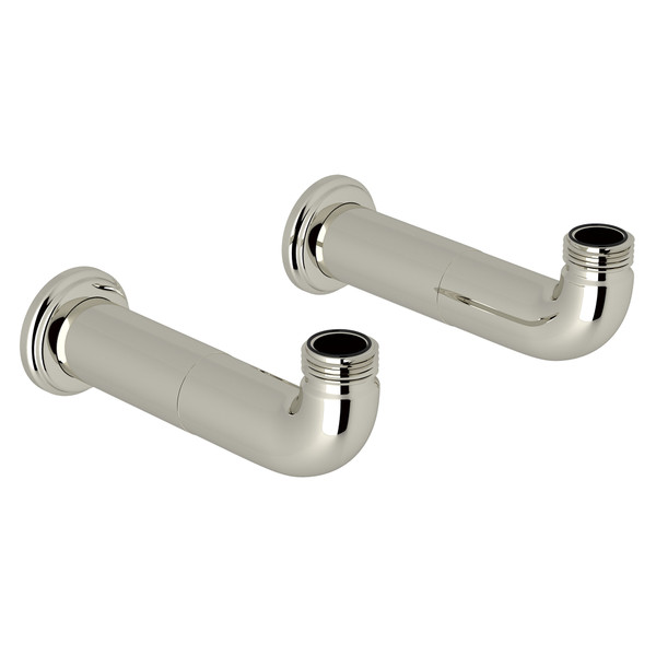 Pair of Extended Wall Unions - Polished Nickel | Model Number: U.6389PN - Product Knockout