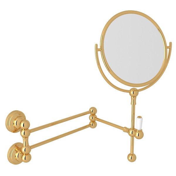 Edwardian Wall Mount Shaving Mirror - English Gold | Model Number: U.6918EG - Product Knockout