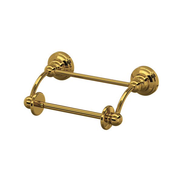 Edwardian Wall Mount Swing Arm Toilet Paper Holder with Lift Arm - Unlacquered Brass | Model Number: U.6960ULB - Product Knockout
