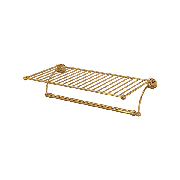 Edwardian Wall Mount Hotel Style Towel Shelf - English Gold | Model Number: U.6961EG - Product Knockout