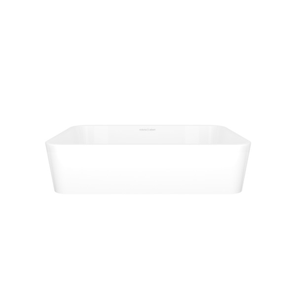 Edge 18" x 13" Rounded Rectangle Vessel Lavatory Sink - Standard White (Gloss) | Model Number: VB-EDG-45-NO