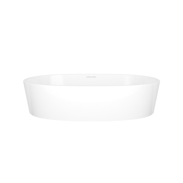 ios 54 Oval 21-1/4 Inch Vessel Lavatory Sink in Volcanic Limestone&trade; without Internal Overflow - Matte White | Model Number: VB-IOS54M-SM-NO - Product Knockout